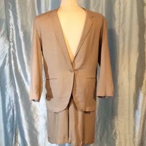 Beige Paul Harris Jacket & Shorts Set, Gently Used